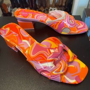 Circus by Sam Edelman Women's Multicolor Slide Sandals